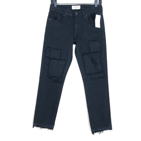 Derek Lam 10 Crosby Denim Mila Patchwork Girlfriend Jeans - Picture 6 of 16